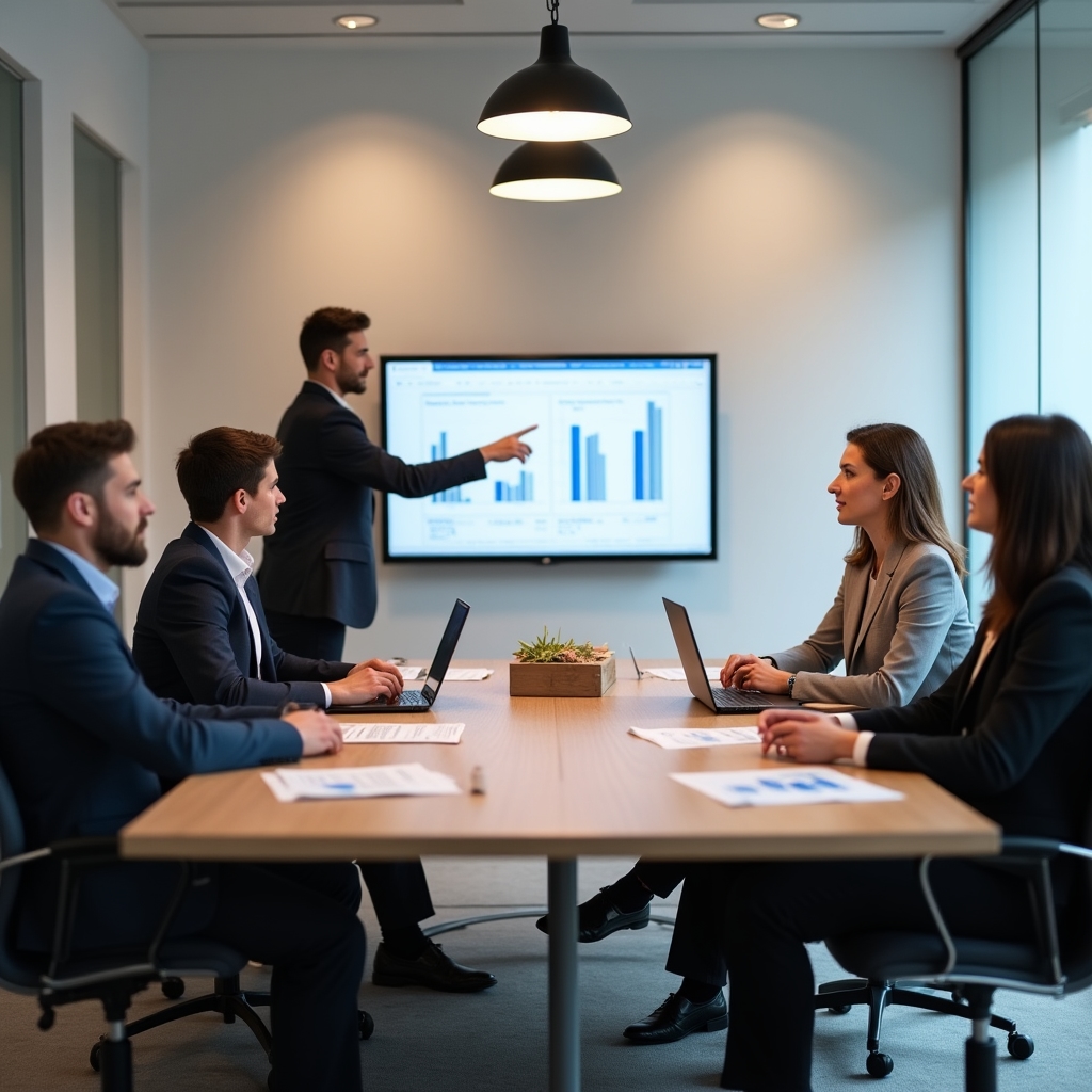 Команда аналитиков на встрече